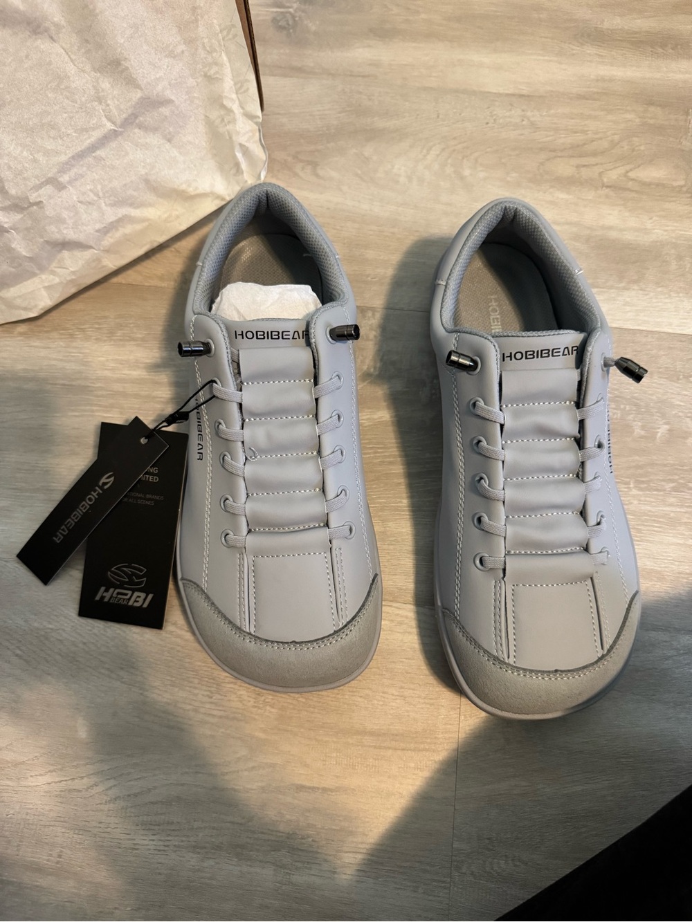 Hobibear Men's Light Gray Casual Sneakers